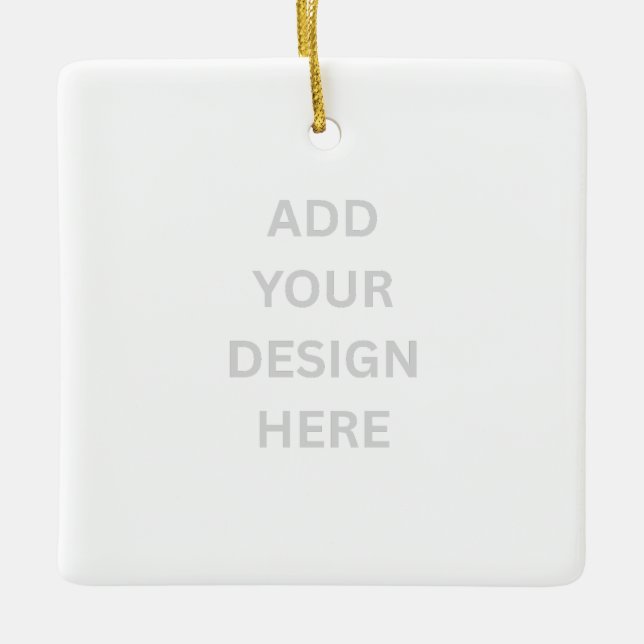 Create Your Own Design Porcelain Square Ornament (Front)
