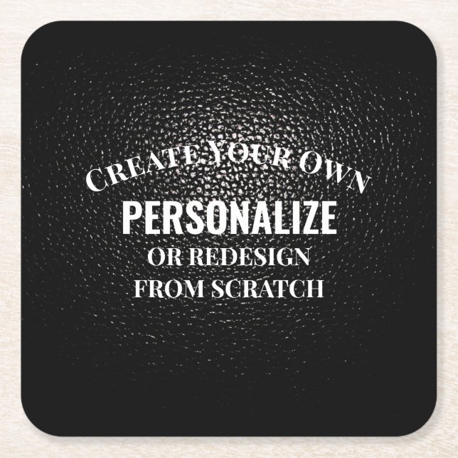 Create Your Own - Design Your Own Custom Square Paper Coaster (Front)