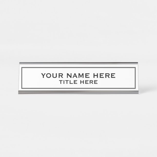 Create your own desk name plate (Front)