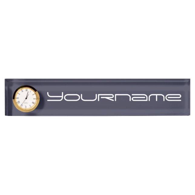 Create Your Own Desk Nameplate with Clock (Front)