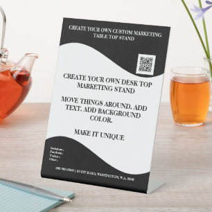 Create your own desktop marketing stand 6x8 pedestal sign