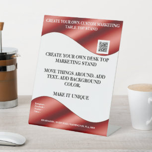 Create your own desktop marketing stand 8x10 pedes pedestal sign