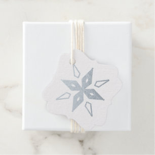 Create Your Own Diamond Star Silver Foil Snowflake Favour Tags