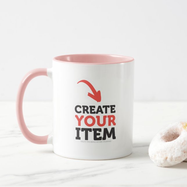 CREATE-YOUR-OWN DIY Custom design bachelorette Mug (With Donut)