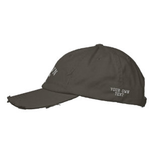 CREATE-YOUR-OWN DIY Custom Text with various fonts Embroidered Hat