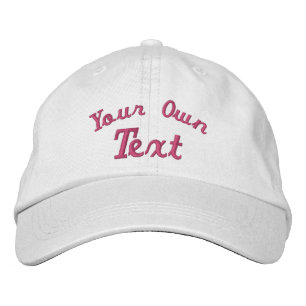 CREATE-YOUR-OWN DIY Custom Text with various fonts Embroidered Hat