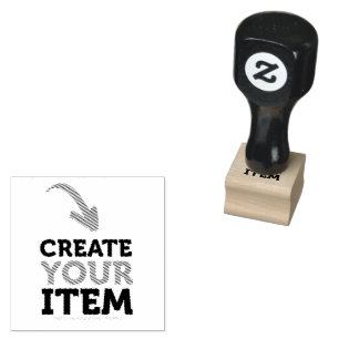 CREATE-YOUR-OWN DIY Custom upload design Black Rubber Stamp