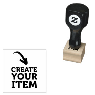 CREATE-YOUR-OWN DIY Custom upload design Black Rubber Stamp