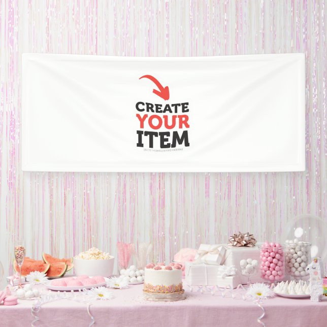 CREATE-YOUR-OWN DIY Custom upload design Vinyl Banner (Party)