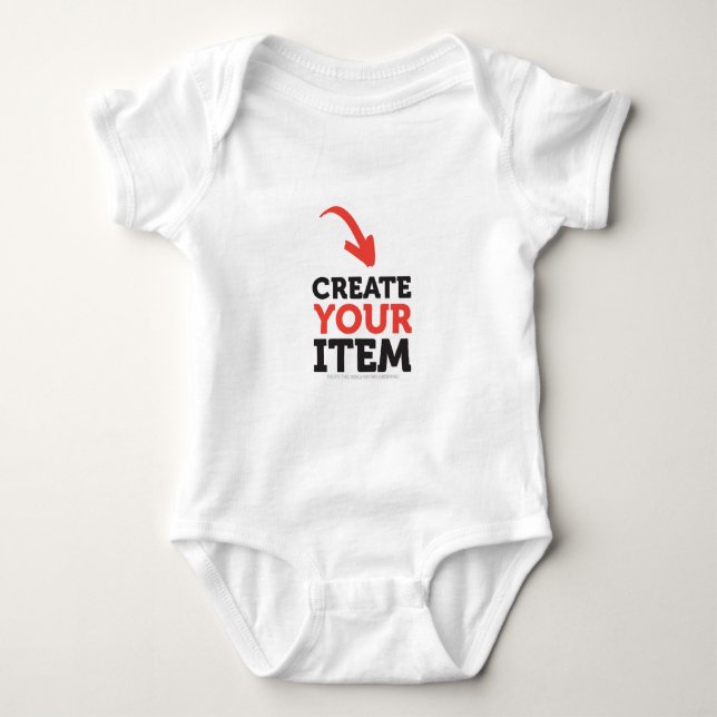 CREATE-YOUR-OWN DIY Custom upload your design Baby Bodysuit (Front)