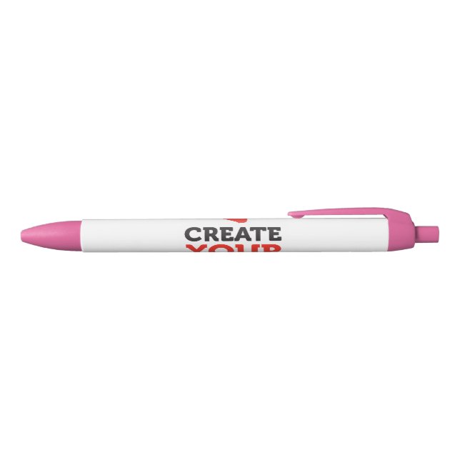 CREATE-YOUR-OWN DIY Custom upload your design Black Ink Pen (Top)