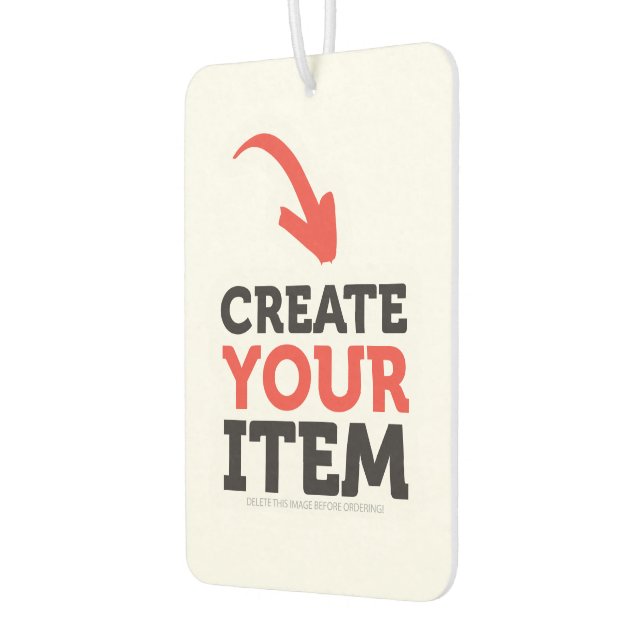 CREATE-YOUR-OWN DIY Custom upload your design Car Air Freshener (Left)