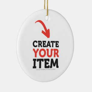 CREATE-YOUR-OWN DIY Custom upload your design Ceramic Tree Decoration