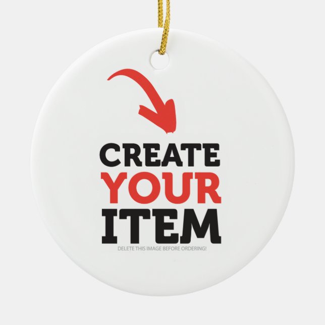 CREATE-YOUR-OWN DIY Custom upload your design Ceramic Tree Decoration (Front)
