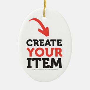 CREATE-YOUR-OWN DIY Custom upload your design Ceramic Tree Decoration