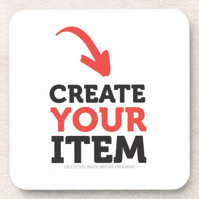 CREATE-YOUR-OWN DIY Custom upload your design Coaster (Front)