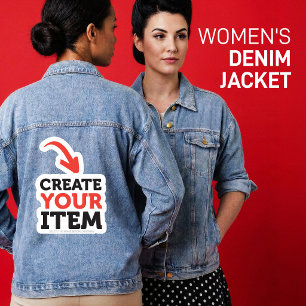 CREATE-YOUR-OWN DIY Custom upload your design Denim Jacket