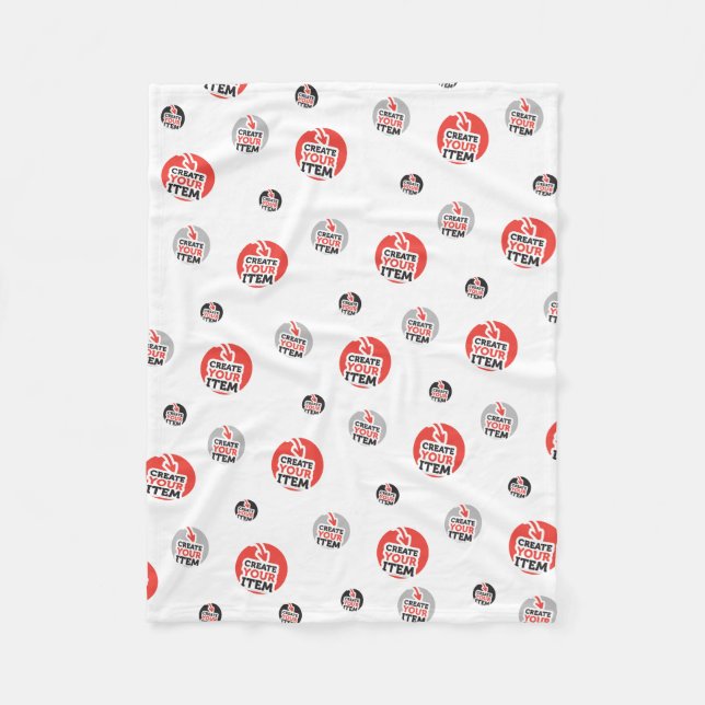 CREATE-YOUR-OWN DIY Custom upload your design dog Fleece Blanket (Front)