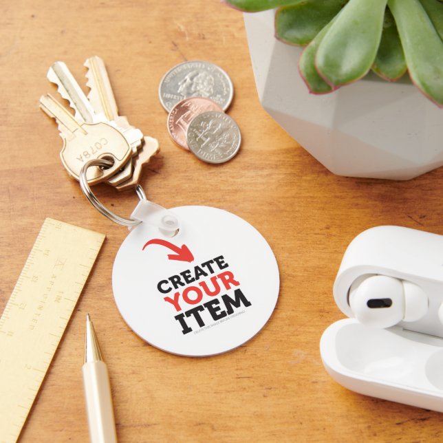 CREATE-YOUR-OWN DIY Custom upload your design Key Ring (Desk)
