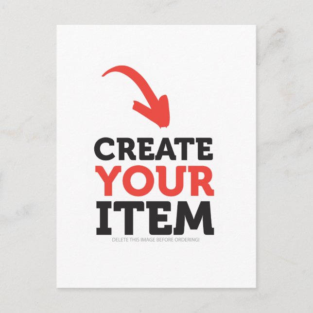 CREATE-YOUR-OWN DIY Custom upload your design Postcard (Front)
