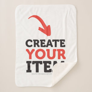 CREATE-YOUR-OWN DIY Custom upload your design Sherpa Blanket