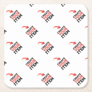CREATE-YOUR-OWN DIY Custom upload your design Square Paper Coaster
