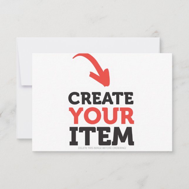 CREATE-YOUR-OWN DIY Custom upload your design Thank You Card (Front)