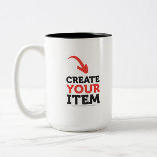 CREATE-YOUR-OWN DIY Custom upload your design Two-Tone Coffee Mug
