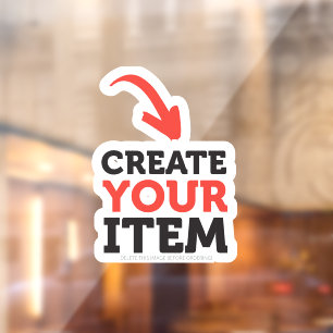 CREATE-YOUR-OWN DIY Custom upload your design Window Cling