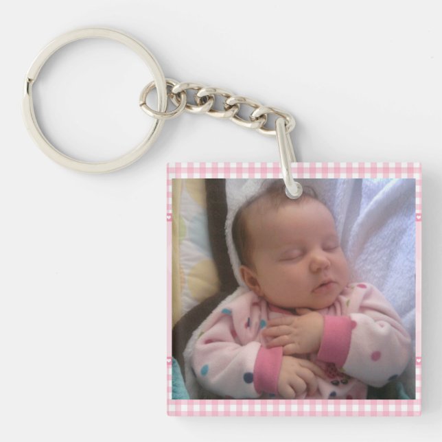 Create Your Own DIY Gift Acrylic Little Girl Key Ring (Front)
