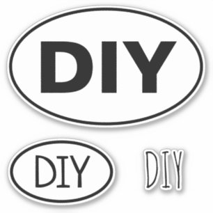 Create Your Own DIY Oval Euro Vinyl Sticker Set