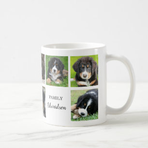 Create your own dog family photo collage name coffee mug