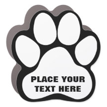 Create Your Own Dog Paw Print Message Text
