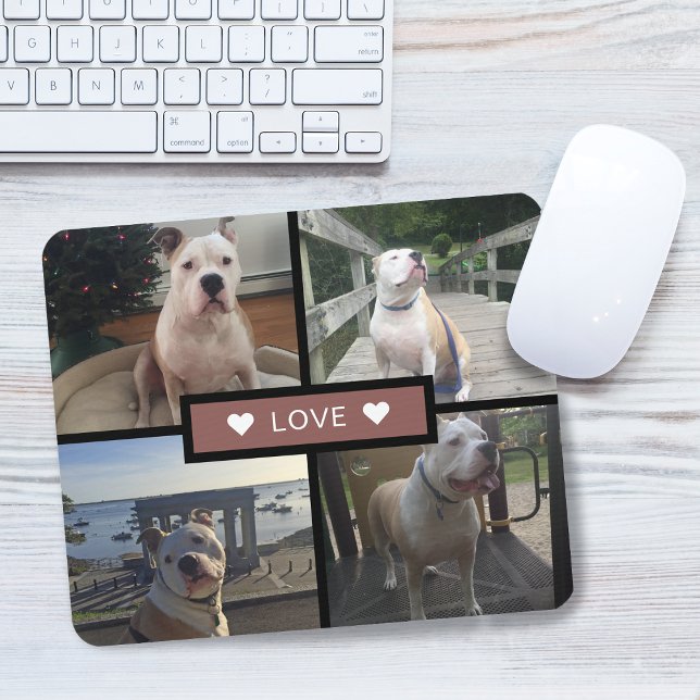 Create Your Own Dog Photo Collage Mouse Mat (Add Your Own Dog Photo Collage Mouse Pad)