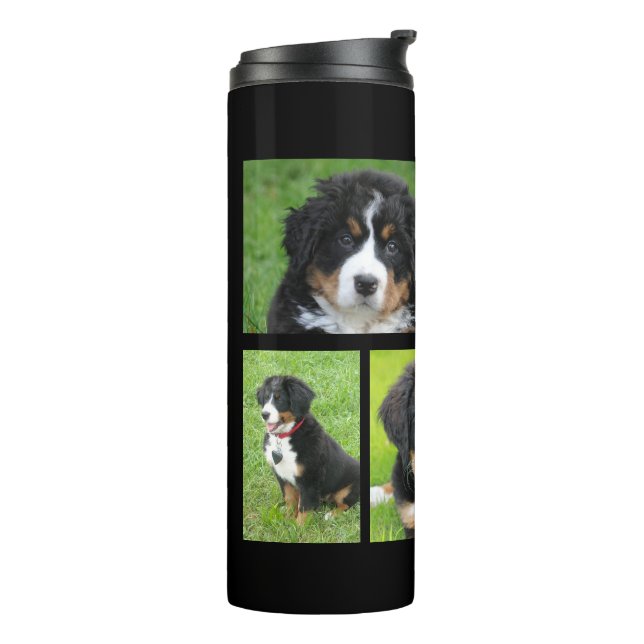 Create your own dog photos photo collage family thermal tumbler (Rotated Left)