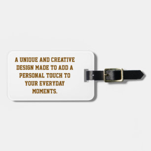 Create Your Own Double-sided Luggage tag