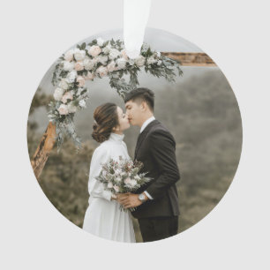 Create Your Own Double Sided Wedding Photo Couple Ornament