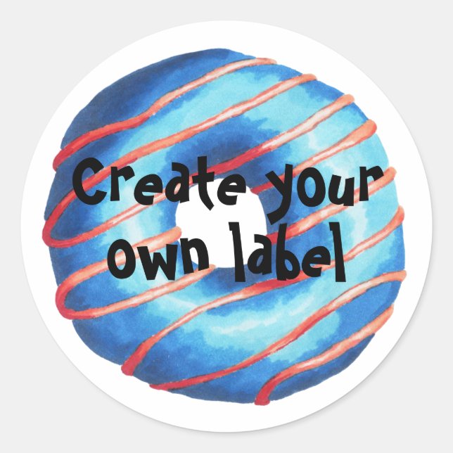 Create Your Own Doughnut Classic Round Sticker (Front)