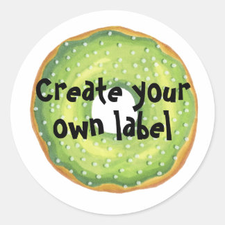 Create Your Own Doughnut Classic Round Sticker