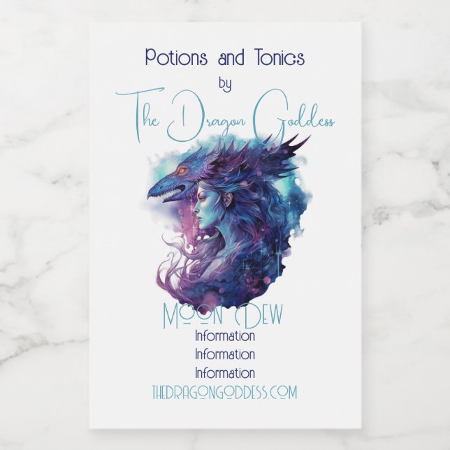 Create Your Own Dragon Goddess Food Label (Single Label)
