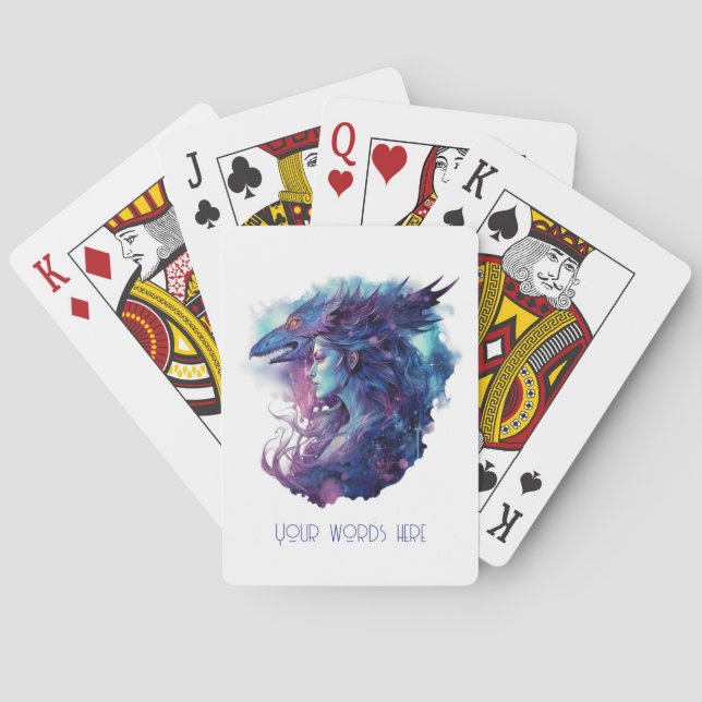 Create Your Own Dragon Goddess Playing Cards (Back)