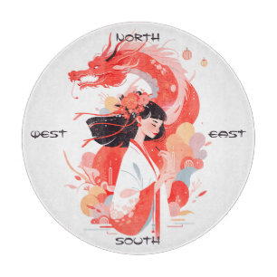Create Your Own Dreamy Chinese Dragon Maiden Cutting Board
