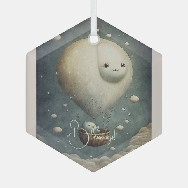 Create Your Own Dreamy Hot Air Balloon Ride Glass Tree Decoration (Front)