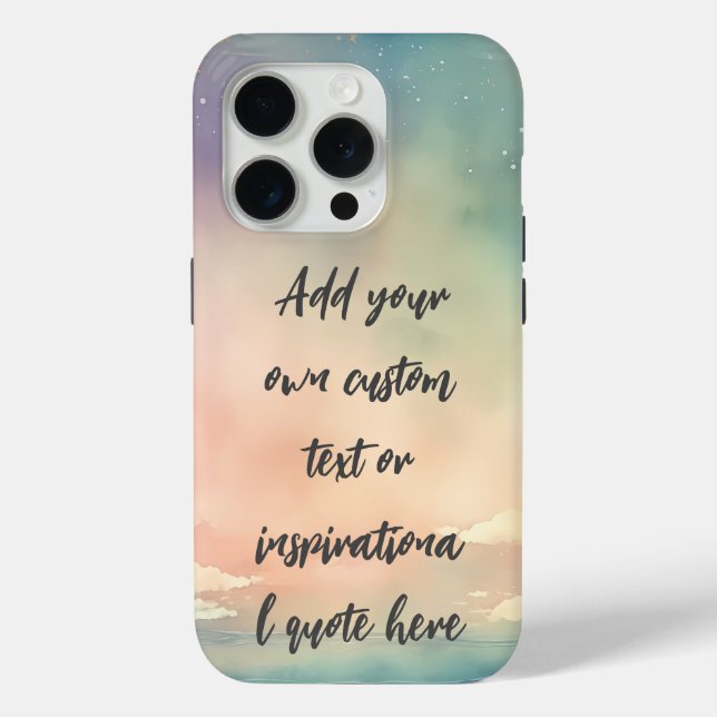 Create Your Own Dreamy Ocean Motivational Quote Case-Mate iPhone Case (Back)