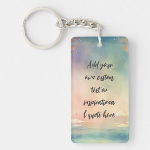 Create Your Own Dreamy Ocean Motivational Quote Key Ring