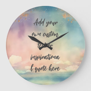 Create Your Own Dreamy Ocean Motivational Quote Large Clock