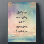 Create Your Own Dreamy Ocean Motivational Quote Plaque<br><div class="desc">Add your chosen quote to the box and create your own unique custom inspirational or motivational quote plaque. Click customise to edit font,  font size,  and text colour.</div>
