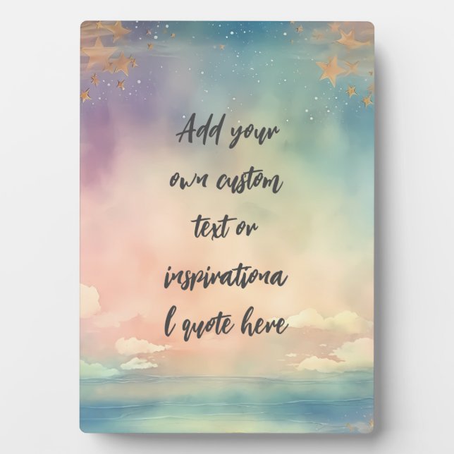 Create Your Own Dreamy Ocean Motivational Quote Plaque (Front)