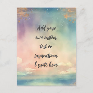 Create Your Own Dreamy Ocean Motivational Quote Postcard