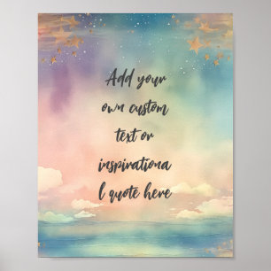 Create Your Own Dreamy Ocean Motivational Quote Poster